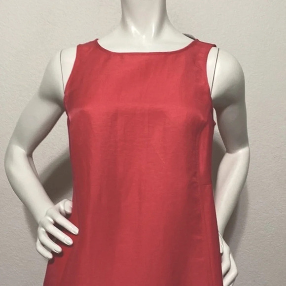 J.Jill NEW Elliptical-Hem A-Line Breathable Linen Blend Lagenlook Midi Dress XS - Picture 4 of 14